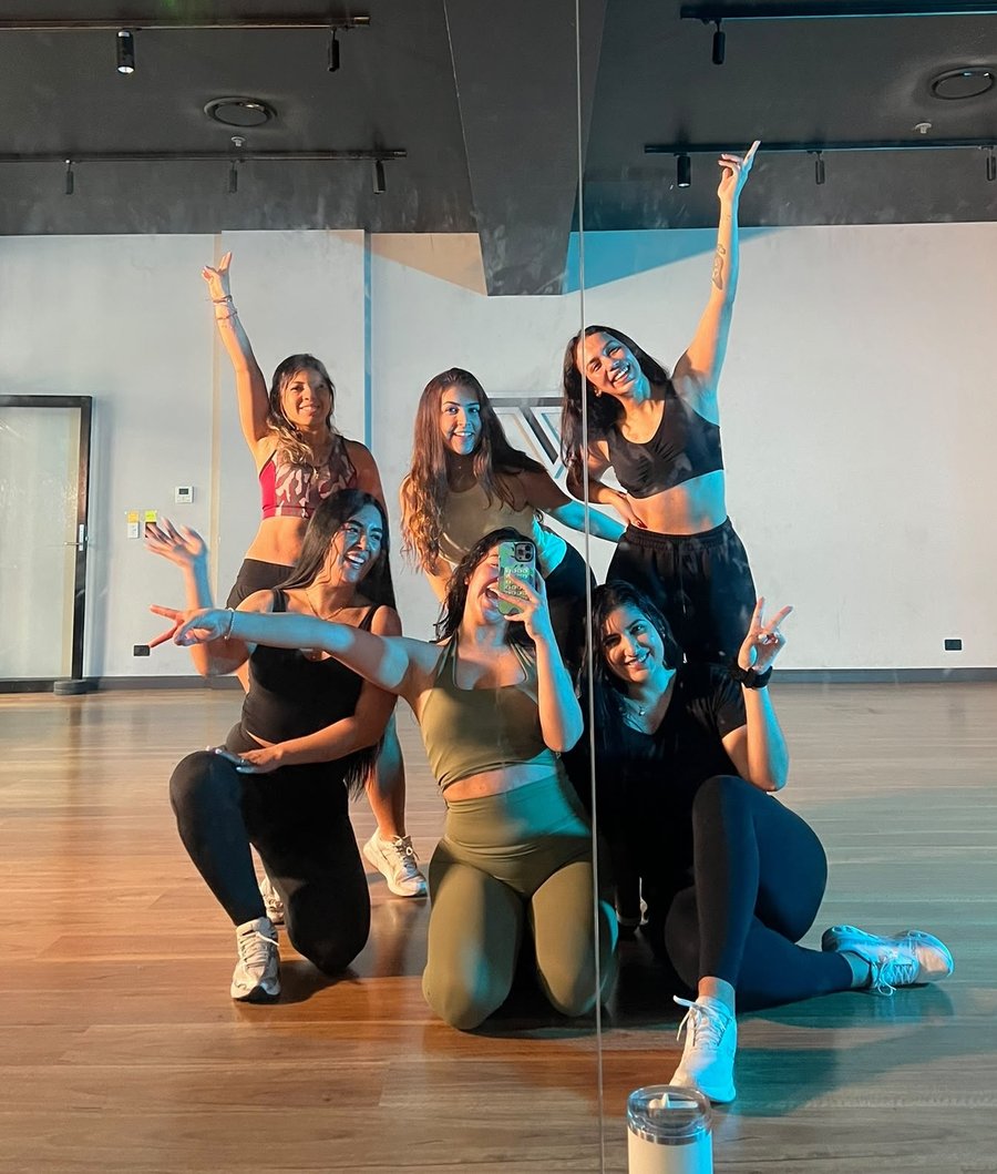Sweat Squad dancers in class at The One Studio
