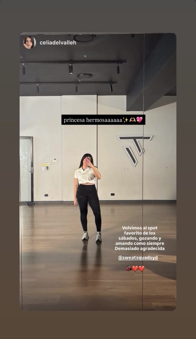 Instagram story from a Sweat Squad member