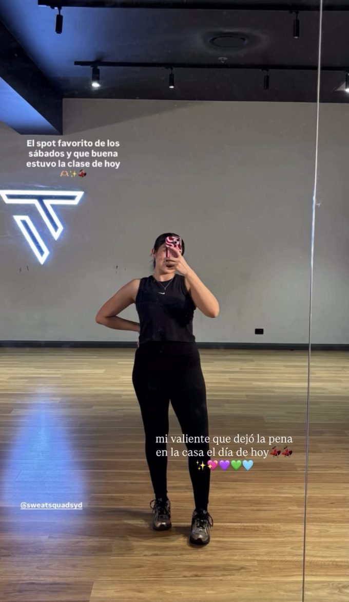 Instagram story from a Sweat Squad member