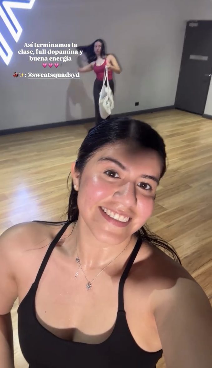 Instagram story from a Sweat Squad member